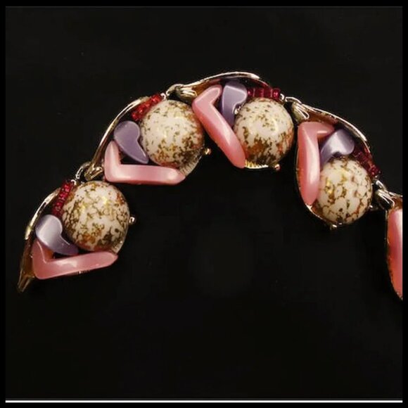 Retro Link Bracelet One of a Kind Abstract Art Collage Recycled Vintage - Picture 4 of 10